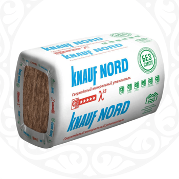 Утеплитель "Тепло Knauf " NORD 100*600*1250  4,5м2 (6 плит) 0,45 м3, 6/24 TS 033  ПЛИТА  728447